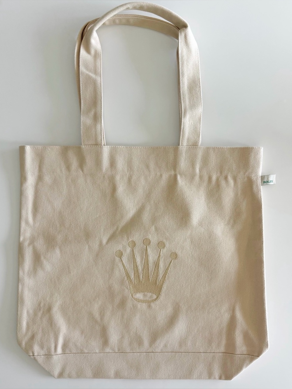 Rolex brand canvas tote bag